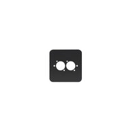Penn Elcom Single Gang 2 x D Type Wall Plate Black (82511-RC) - Main View