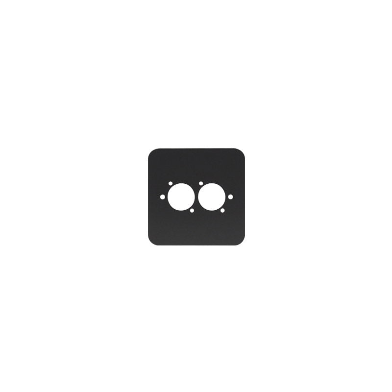 Penn Elcom Single Gang 2 x D Type Wall Plate Black (82511-RC) - Main View
