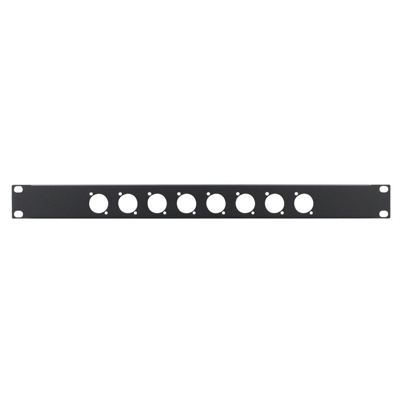 Penn Elcom 1U 19" Punched Rack Panel - 8 D Type (R1269/1UK/08) - Main View