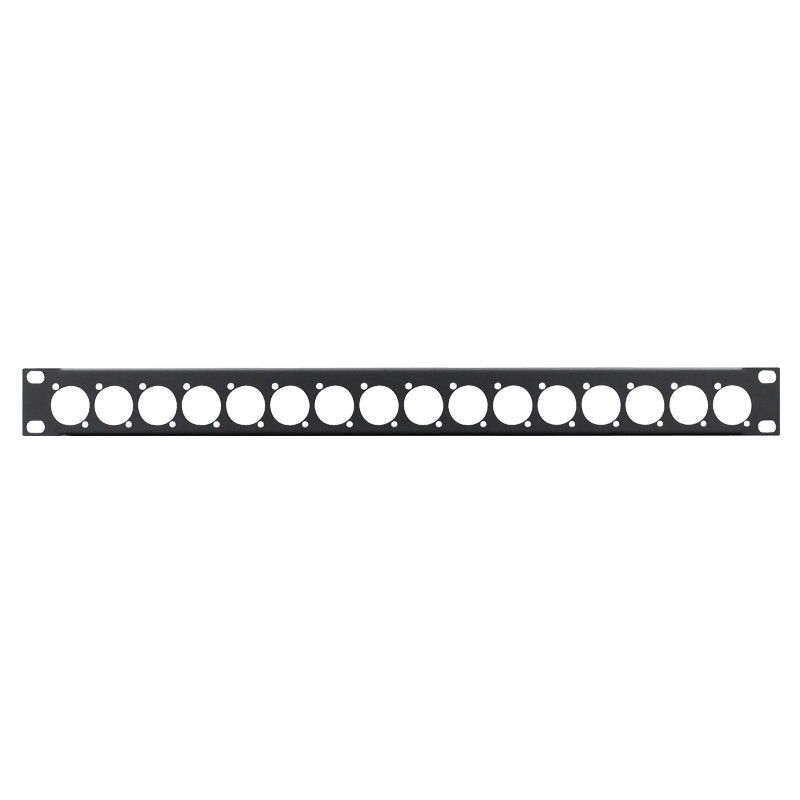 Penn Elcom 1U 19" Punched Rack Panel - 16 D Type (R1269/1UK/16) - Main View