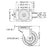 Penn Elcom 100mm Automatic Swivel Castor (W0990-AUTO) - Back Panel and Connections