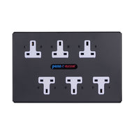 Penn Elcom 13A Power Distribution Unit (PDU16-6UK) - Back Panel and Connections