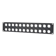 Penn Elcom 2U 19" Punched Rack Panel – 24 D Type (R1269/2UK/24) - Alternate View 1