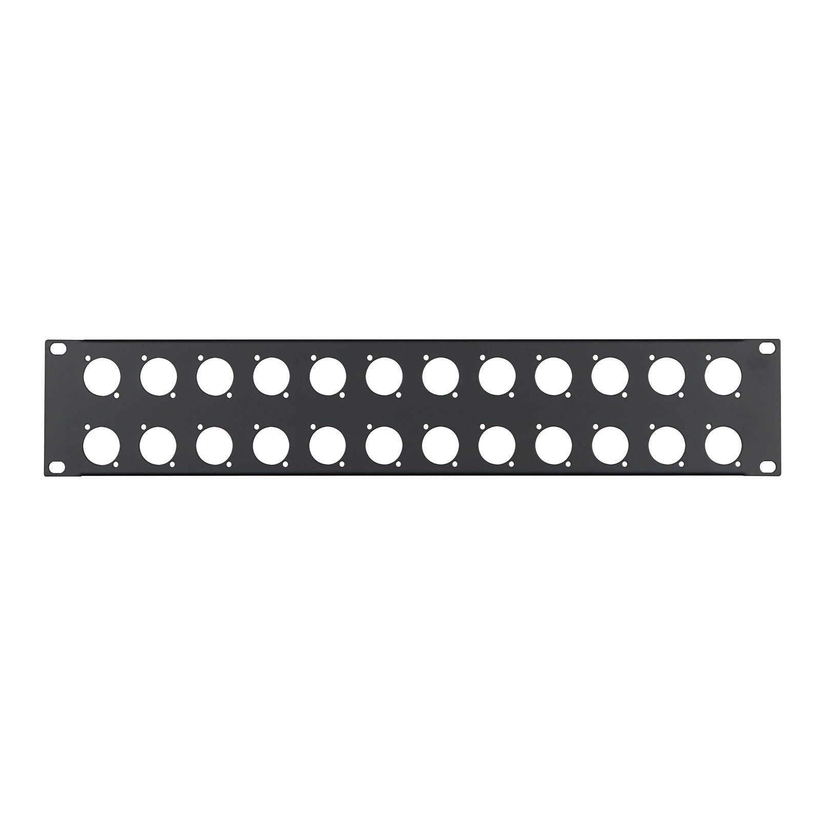Penn Elcom 2U 19" Punched Rack Panel – 24 D Type (R1269/2UK/24) - Main View