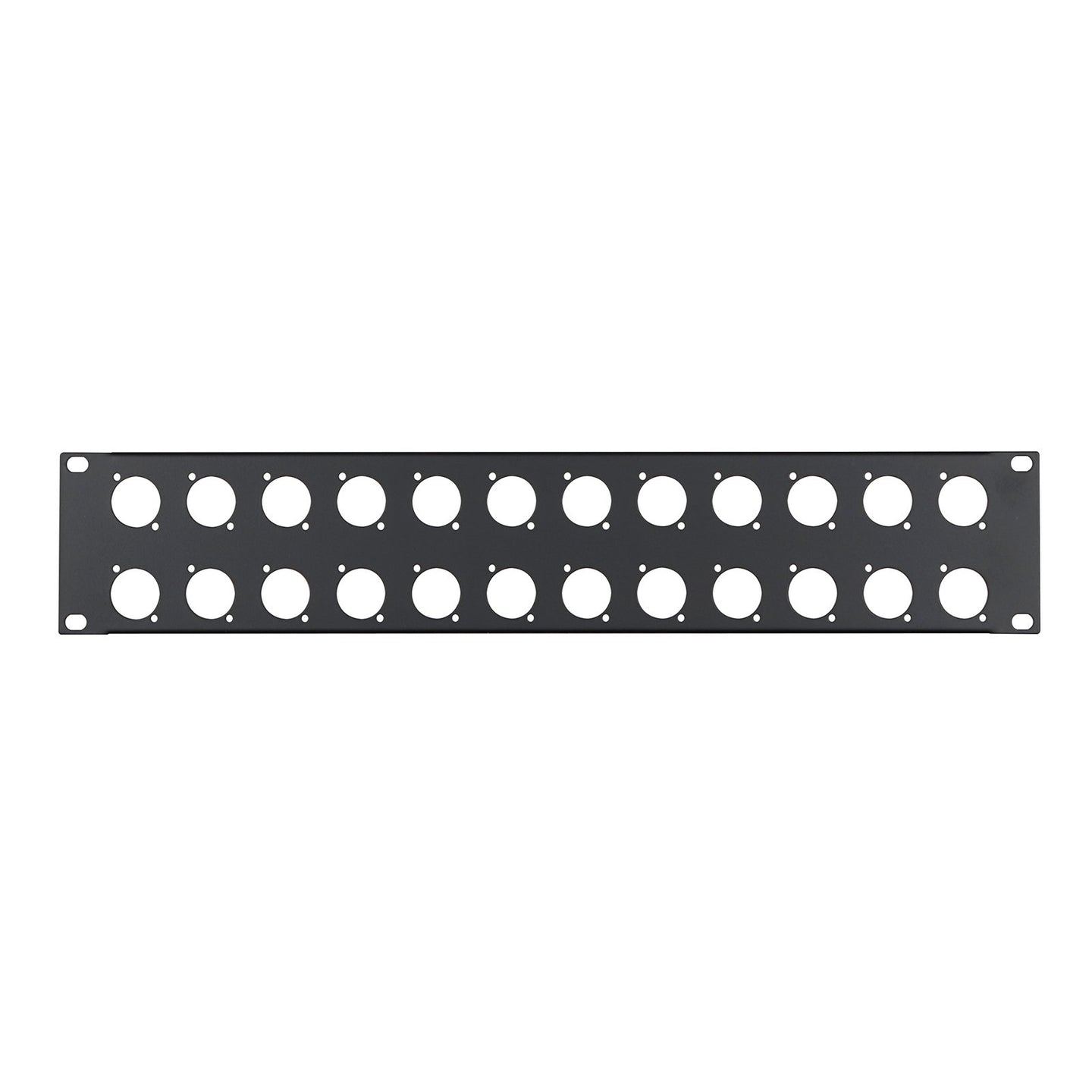 Penn Elcom 2U 19" Punched Rack Panel – 24 D Type (R1269/2UK/24) - Main View