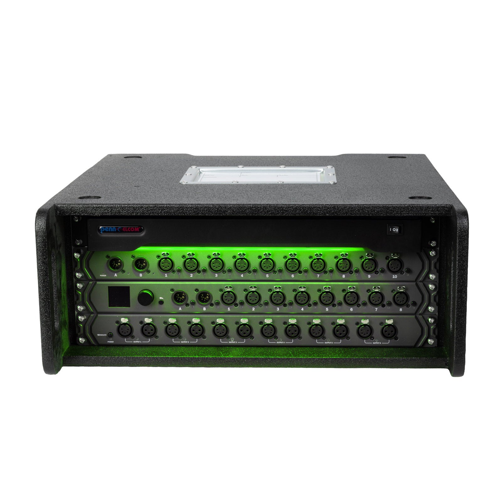 Penn Elcom CW/RGB 19" Rack Light PowerCON (RADM-23CW-PC-UK) - Back Panel and Connections