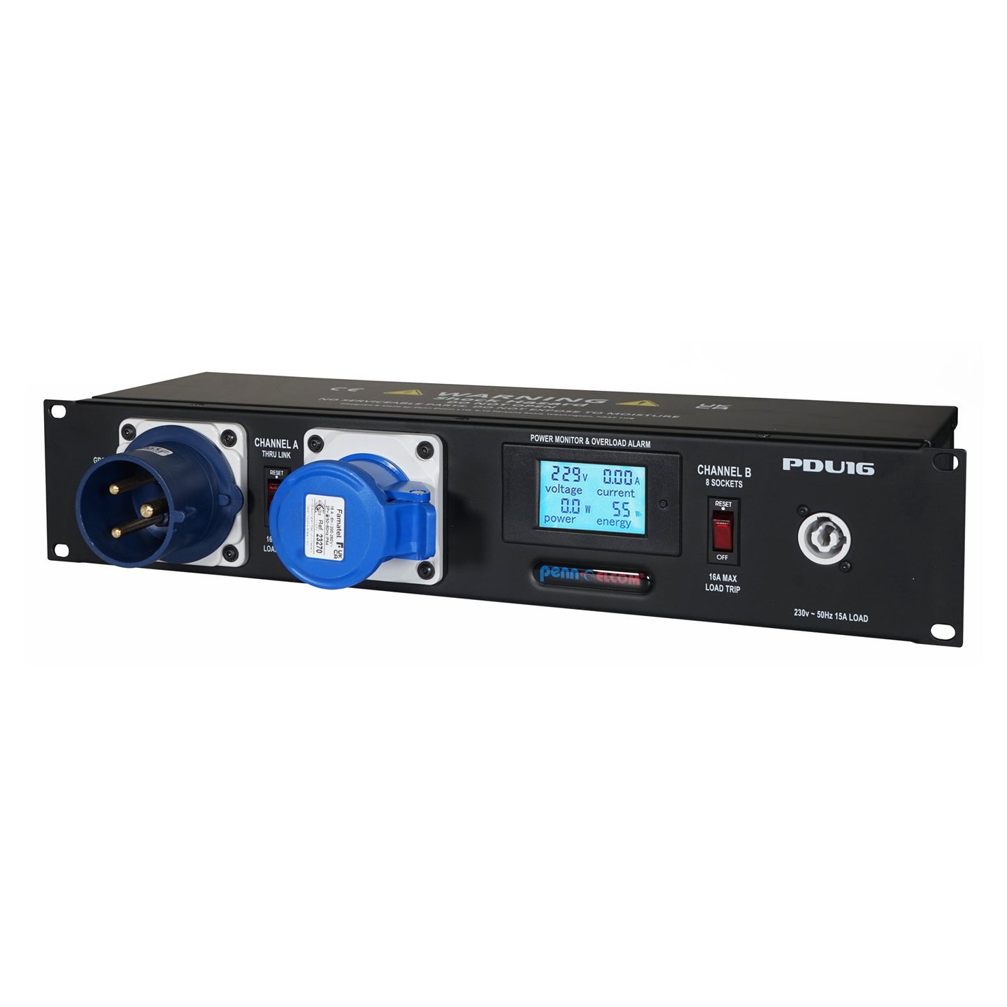 Penn Elcom 2U 32A Rackmount Power Distribution Unit (PDU16-32PC) - Alternate View 1