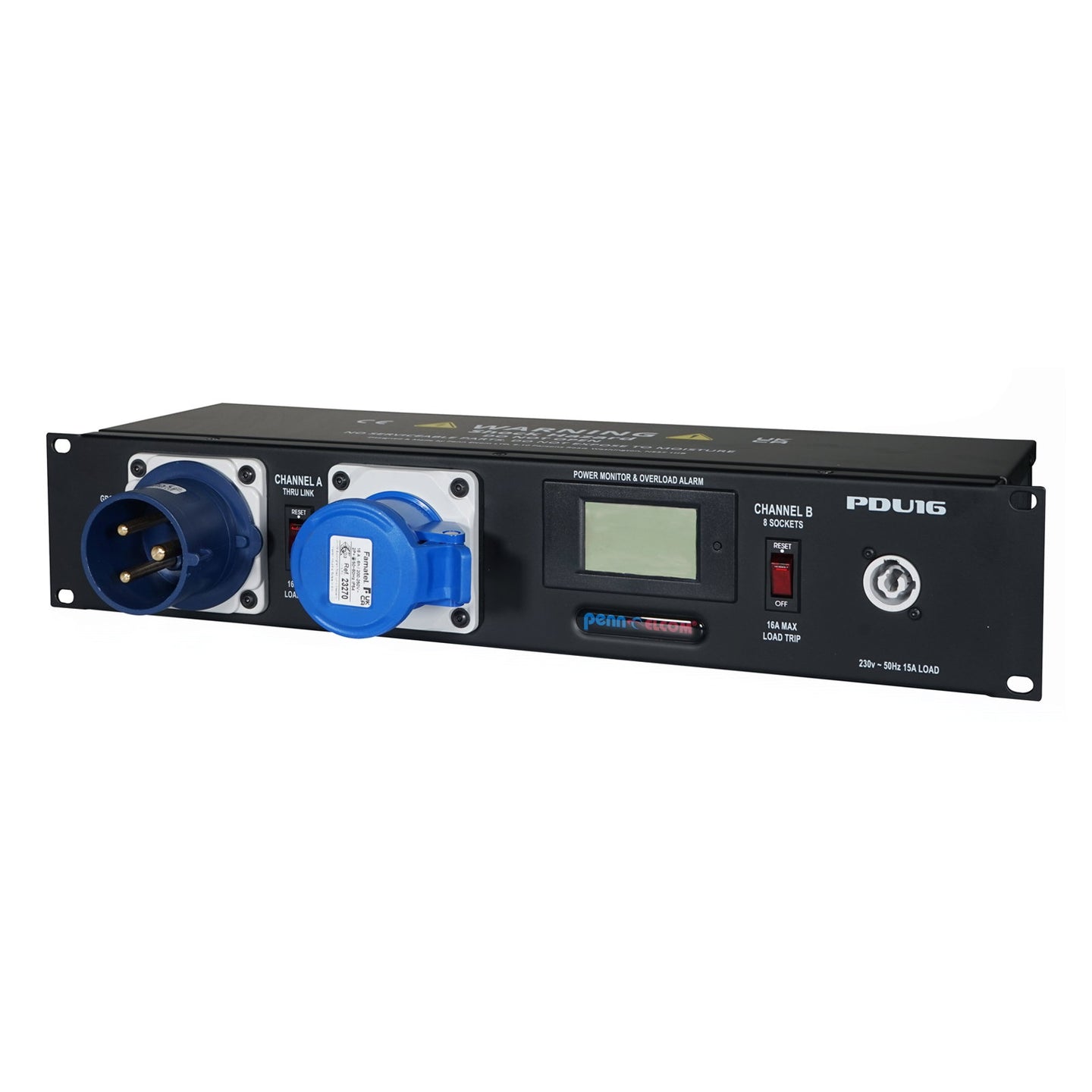 Penn Elcom 2U 32A Rackmount Power Distribution Unit (PDU16-32PC) - Main View