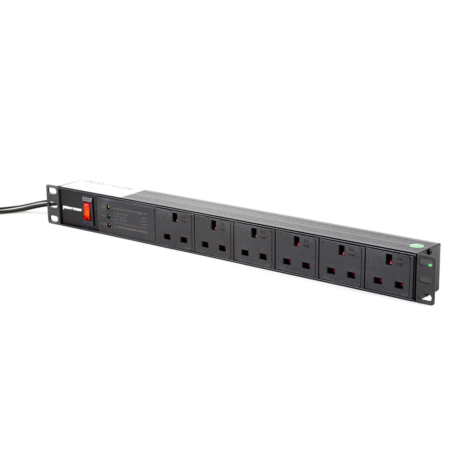 Penn Elcom 6-Way UK Plug Horizontal Rack Mount PDU (PDU6-UK) - Alternate View 3