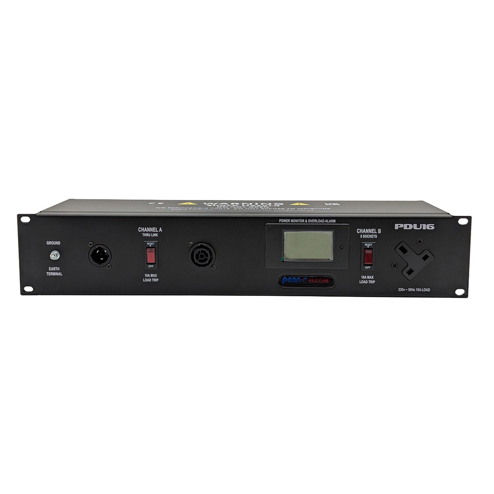Penn Elcom 2U 19" Distribution Unit true1 In/Out with 8x 13A UK Sockets PDU16-UKTR1 - Main View