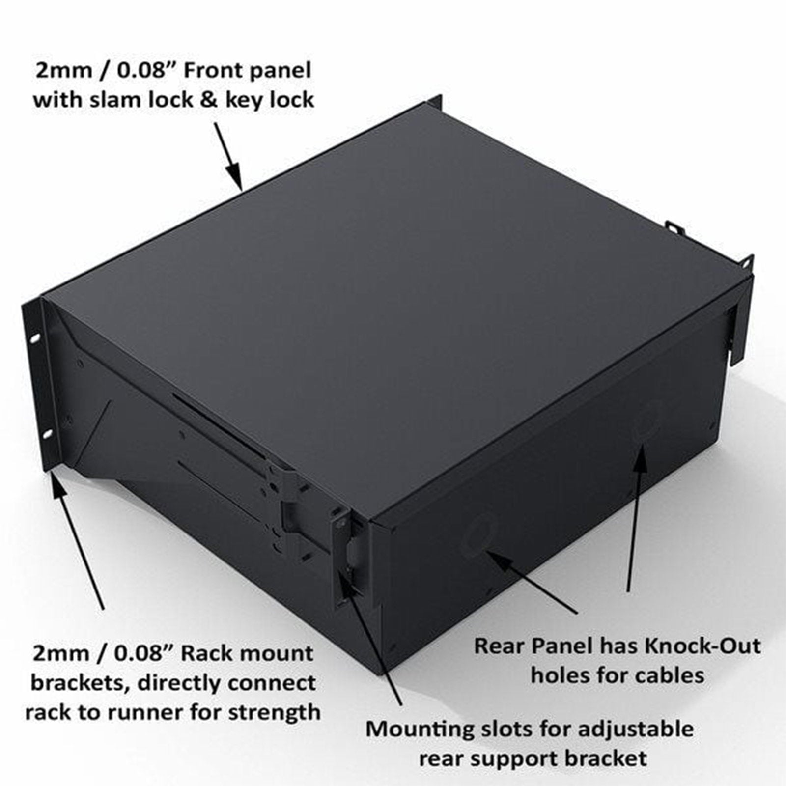 Penn Elcom 6U Touring Grade Rack Drawer (R2293-18-6UK) - Alternate View 3