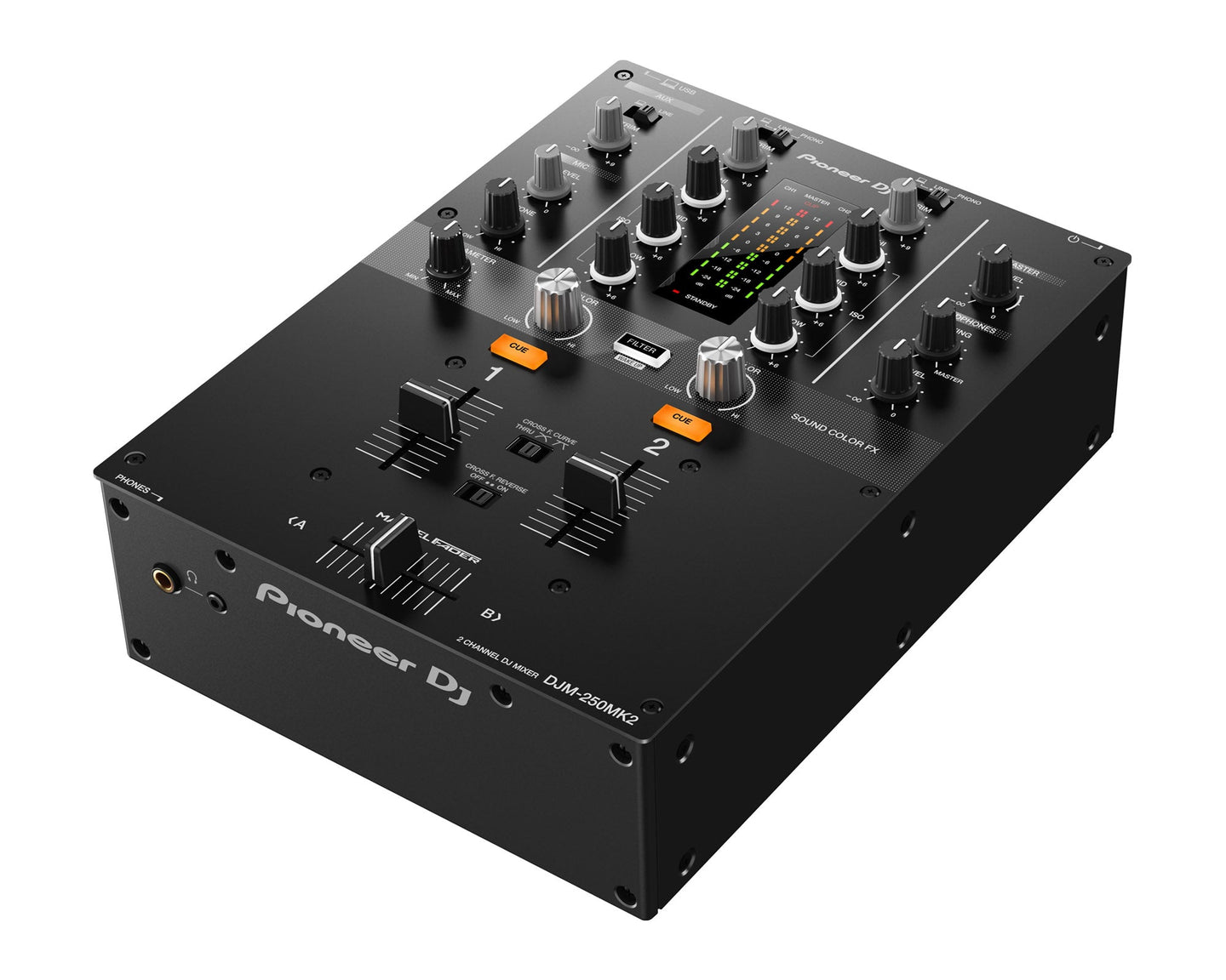 Pioneer DJ DJM-250MK2 2Ch DJ Mixer with USB and On-Board Effects BLACK - view 1