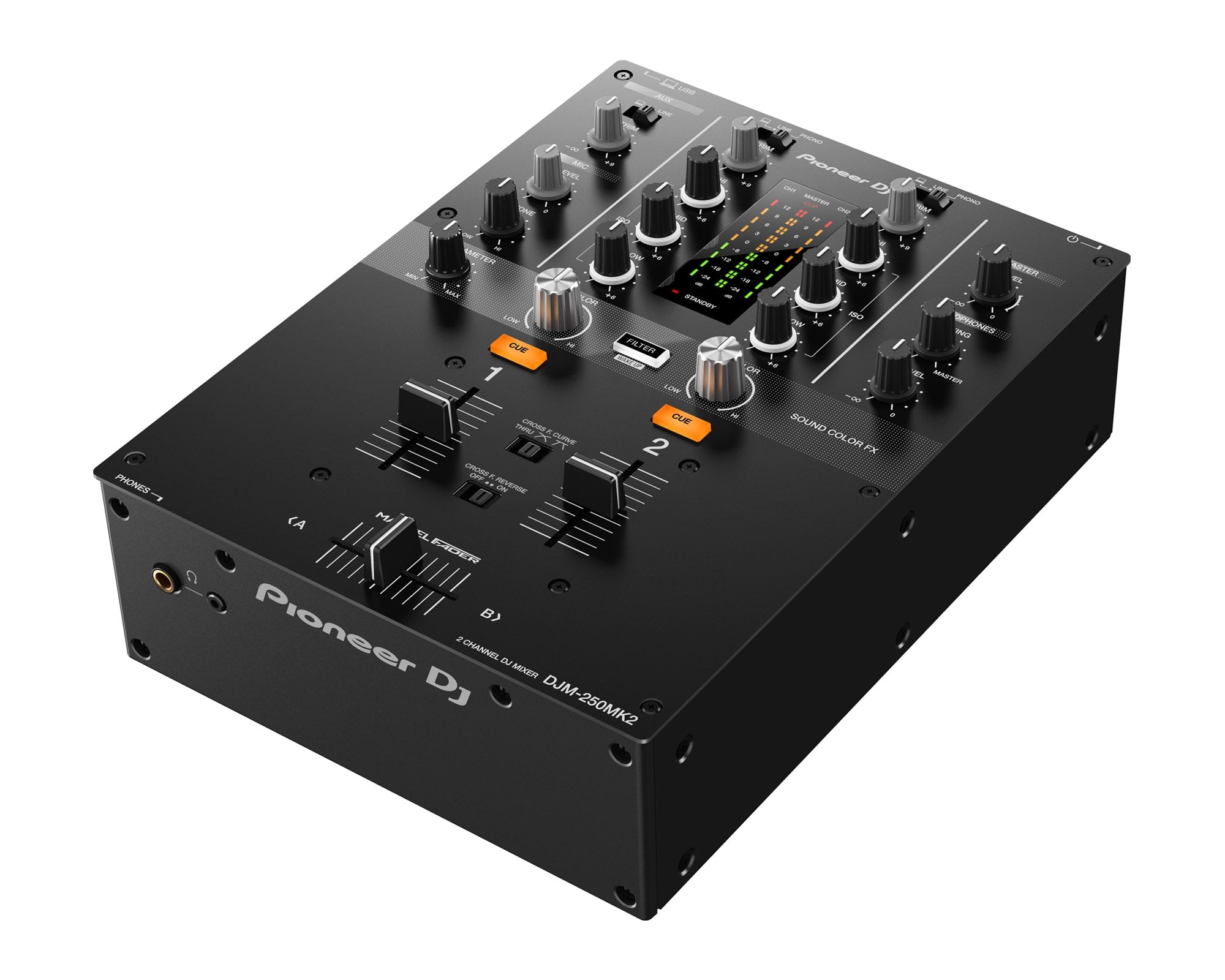Pioneer DJ DJM-250MK2 2Ch DJ Mixer with USB and On-Board Effects BLACK - view 1