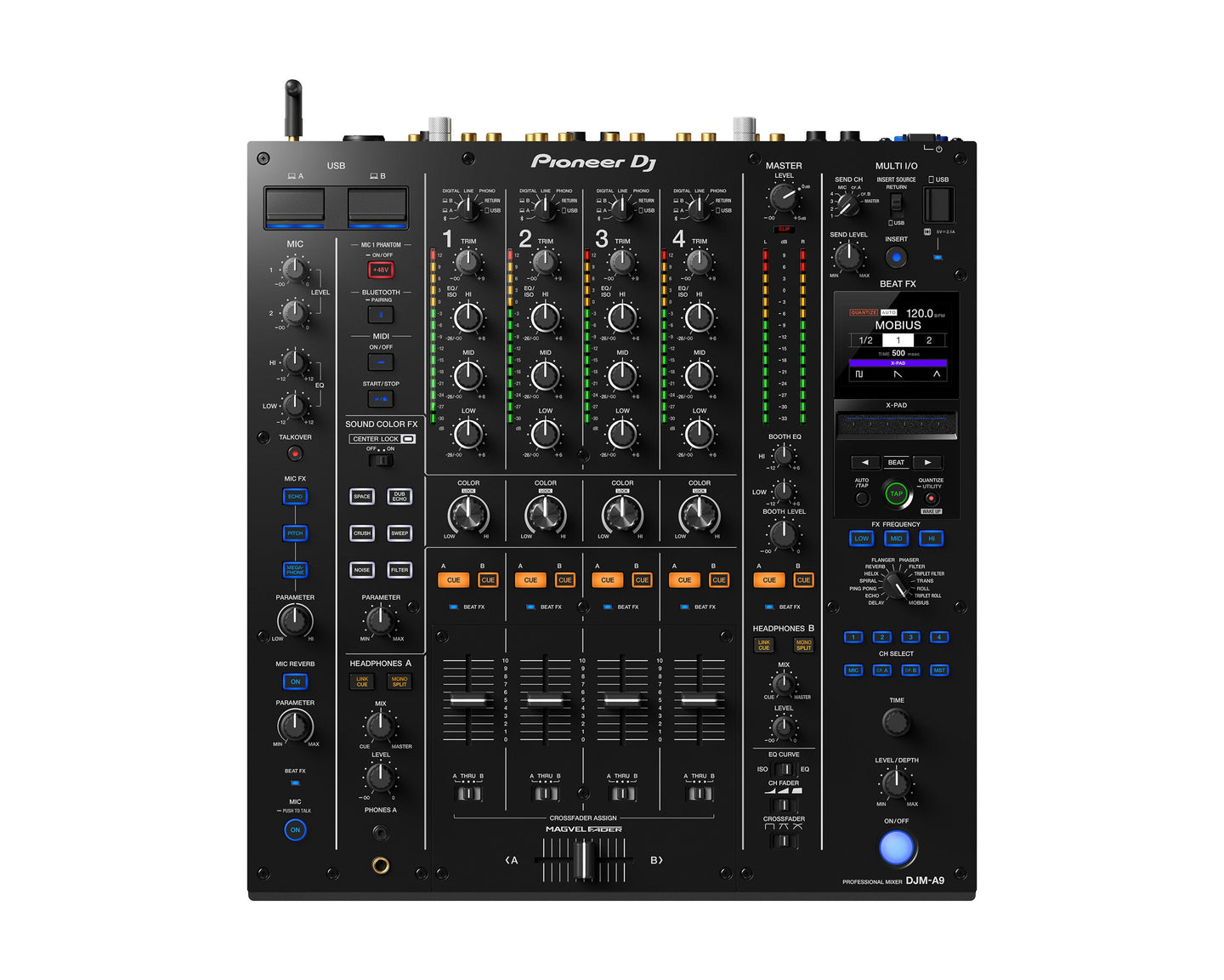 Pioneer DJ DJM-A9 4-Channel High-End Pro Digital DJ/Club Mixer - Main