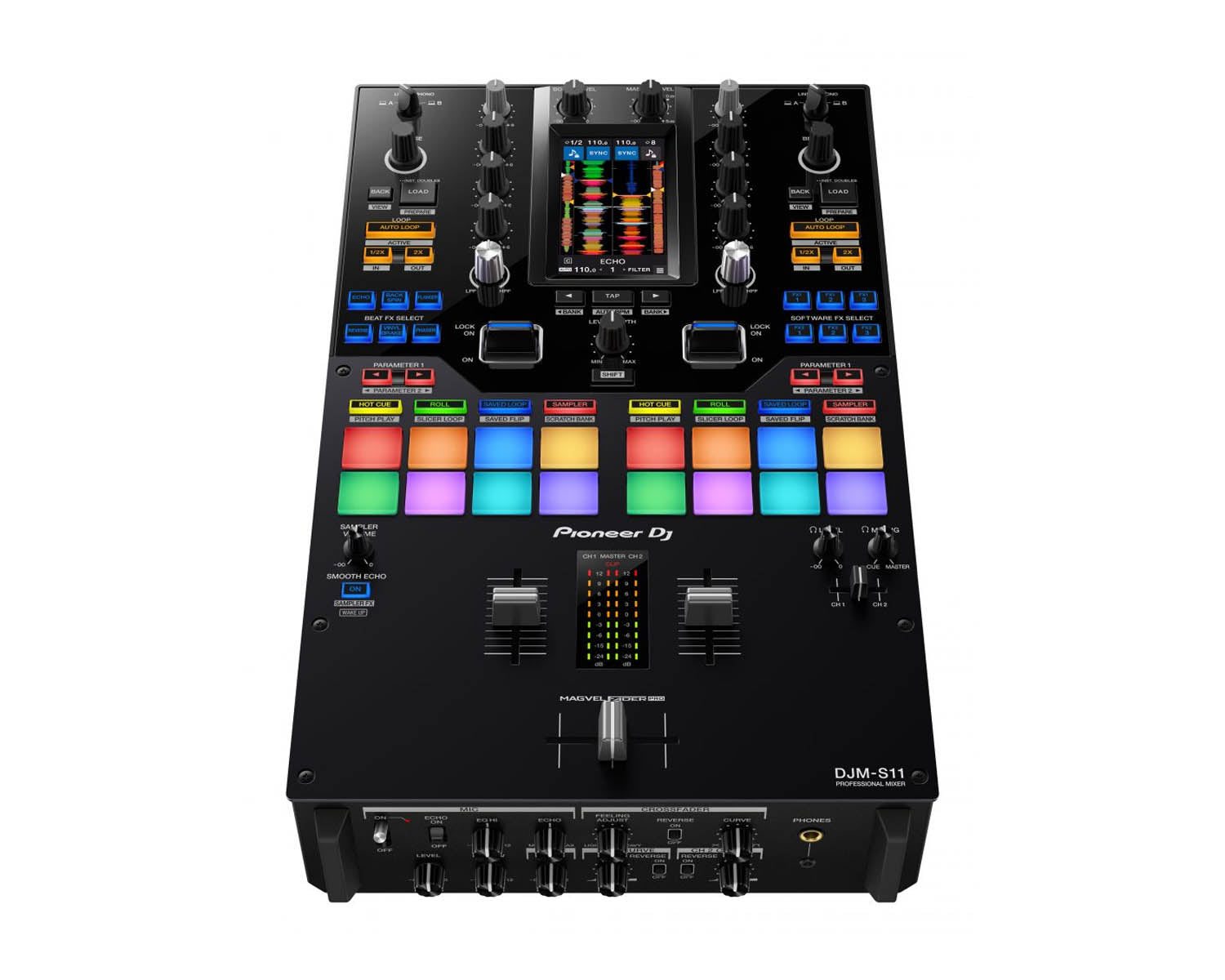Pioneer DJ DJM-S11 PRO 2-Channel 4-Deck DJ Battle Mixer - view 1