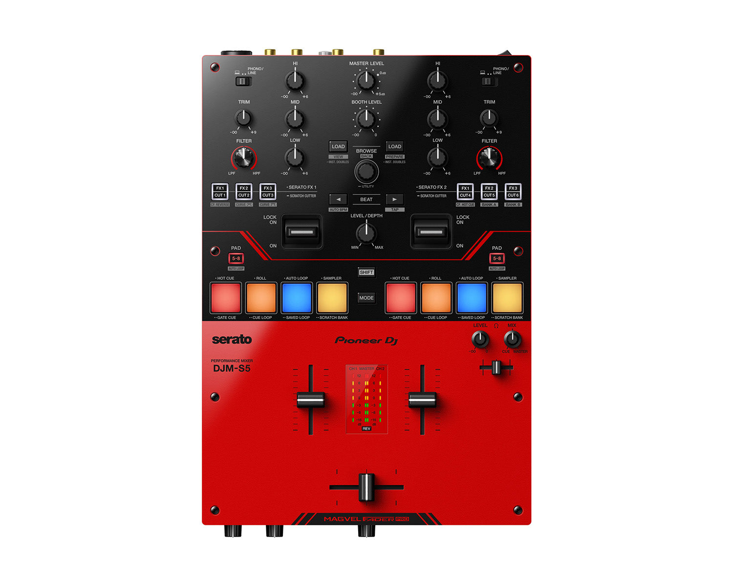 Pioneer DJ DJM-S5 2-Channel Scratch DJ Battle Mixer for Serato DJ Pro - Main
