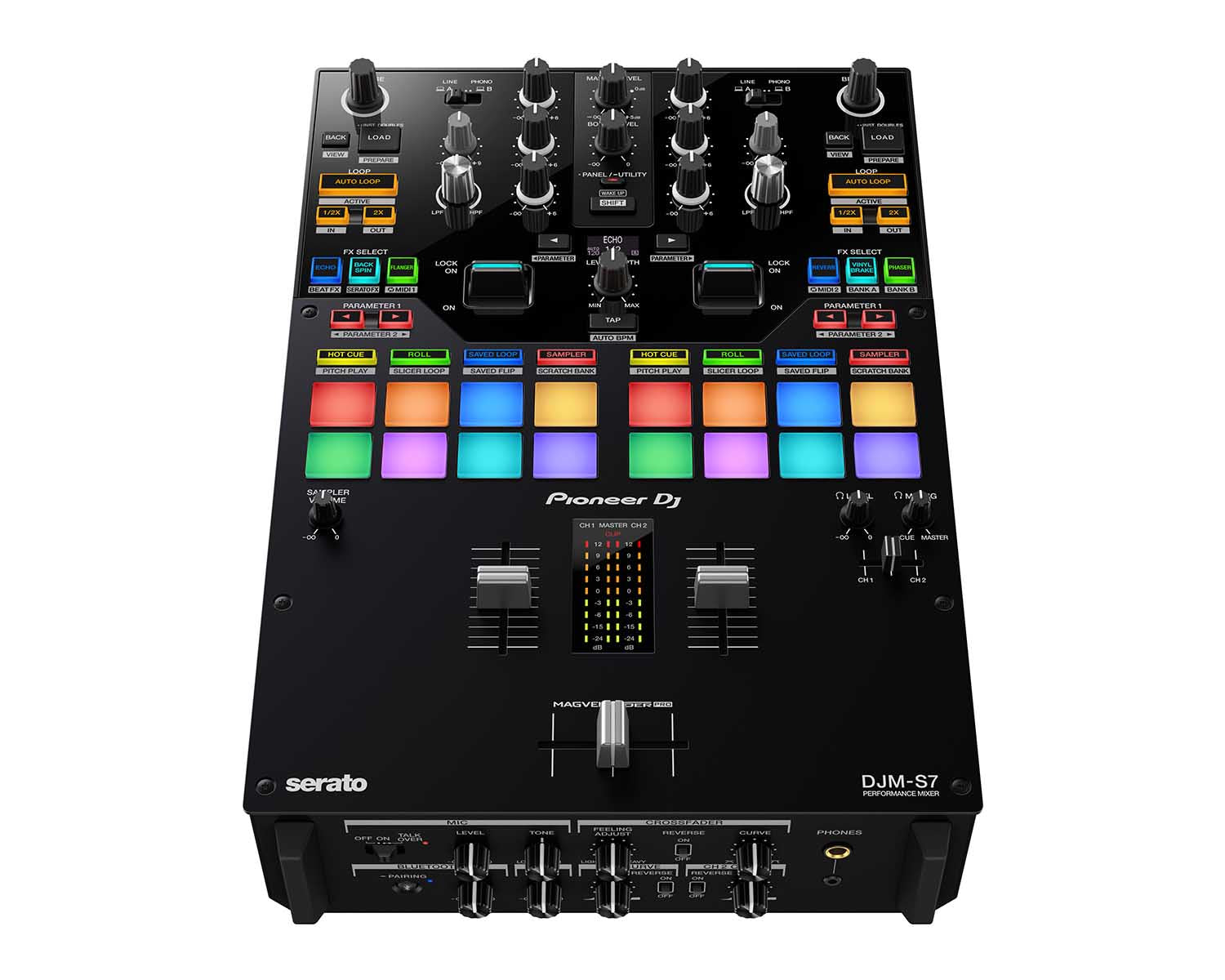 Pioneer DJ DJM-S7 2-Channel Scratch DJ Mixer for rekordbox and Serato - view 1