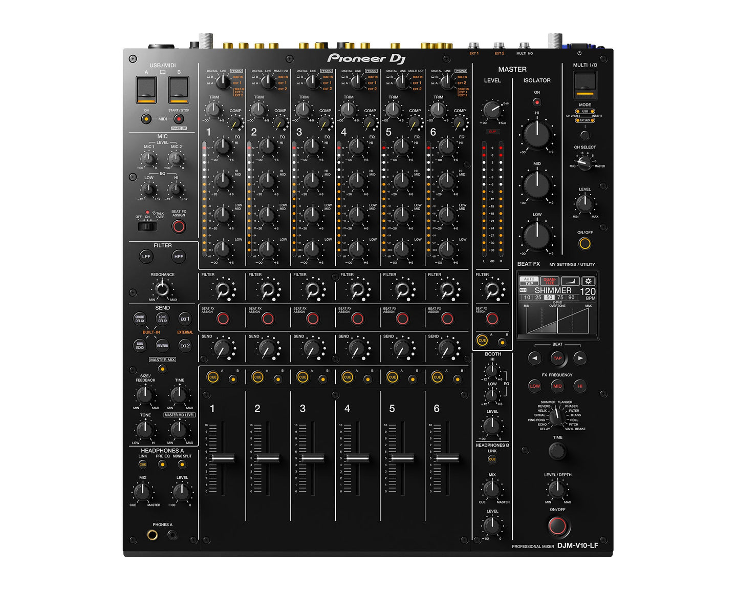 Pioneer DJ DJM-V10-LF 6Ch Pro DJ Mixer Long Faders and Optimised Curves - Main