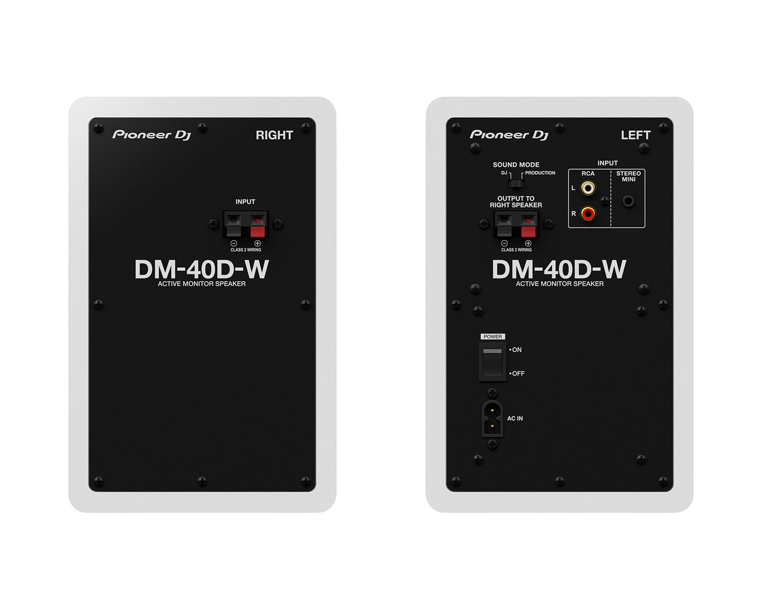 Pioneer DJ DM-40D-W 4" 2-Way Class-D Active Desktop Monitor 19W PAIR White - view 2