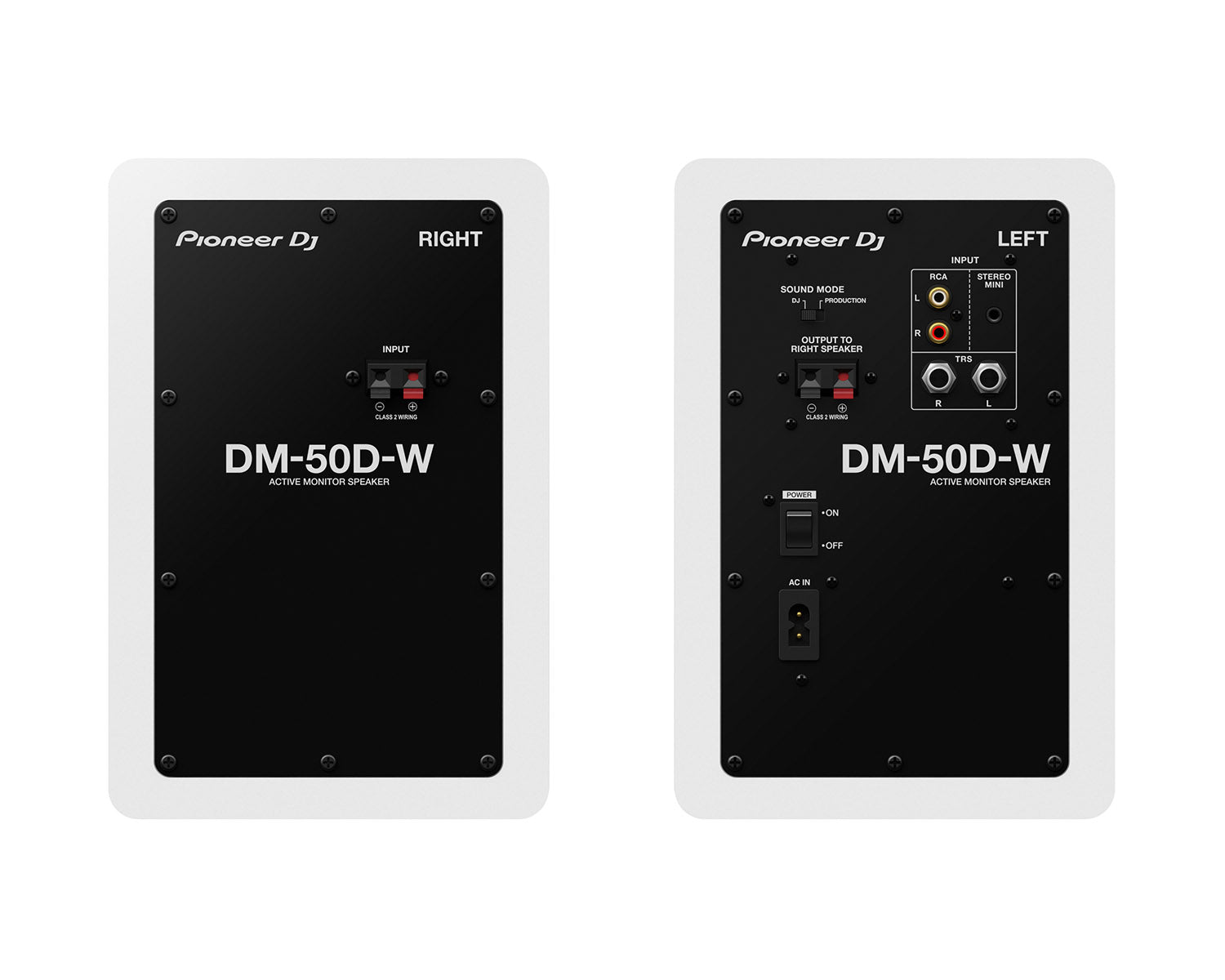 Pioneer DJ DM-50D-W 5" 2-Way Class-D Active Desktop Monitor 25W PAIR White - view 2