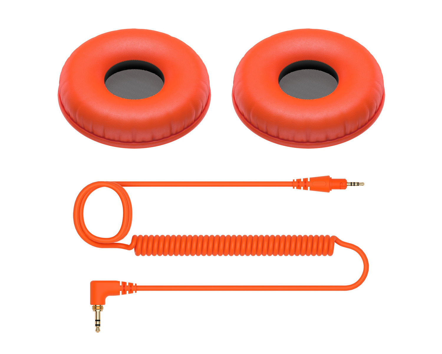 Pioneer DJ HC-CP08-M Coiled Cable and Ear Pads Pack for HDJ-CUE1 Orange - Main