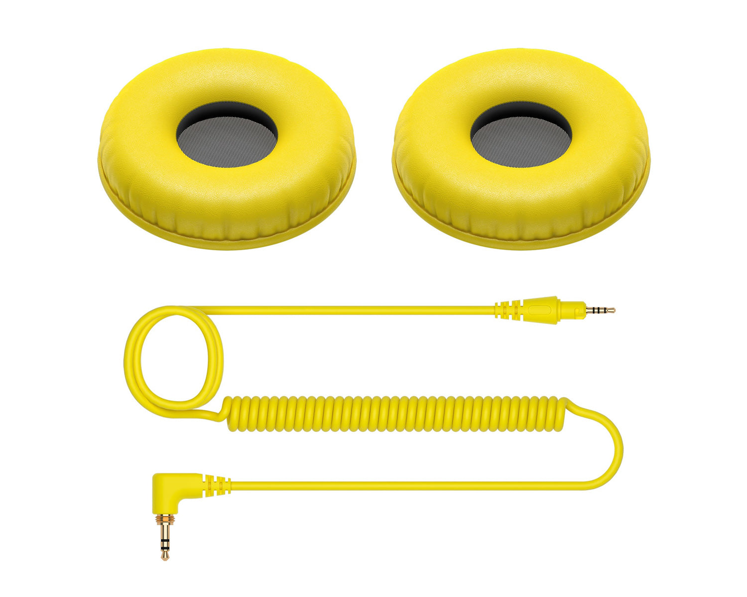 Pioneer DJ HC-CP08-Y Coiled Cable and Ear Pads Pack for HDJ-CUE1 Yellow - Main