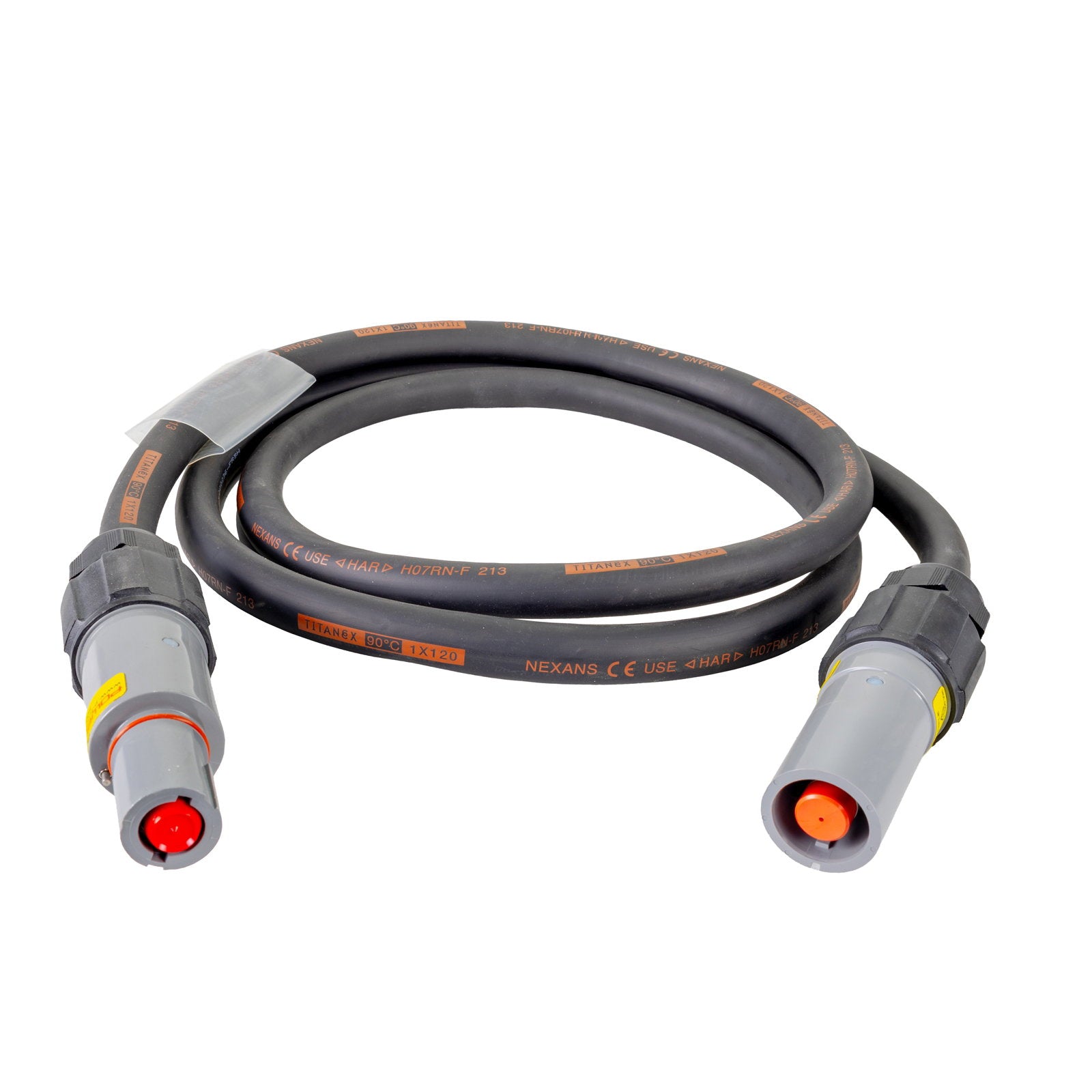 Elumen8 50m 120mm Powerlock Male Source - Female Drain L3 Grey - Back Panel and Connections