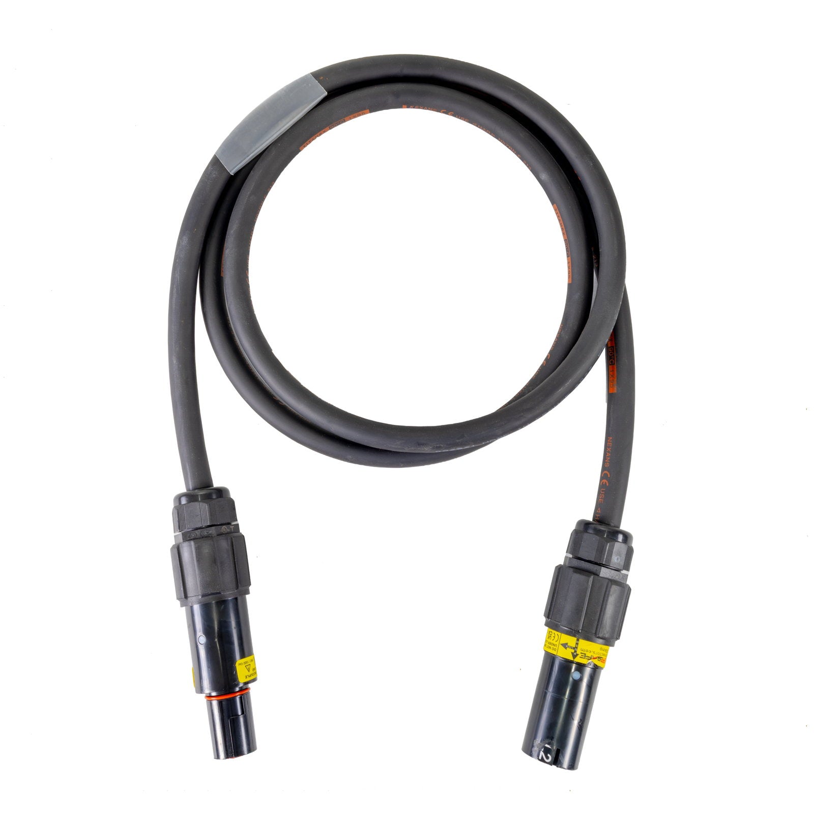 Elumen8 5m 150mm Powerlock Male Source - Female Drain L2 Black - Back Panel and Connections
