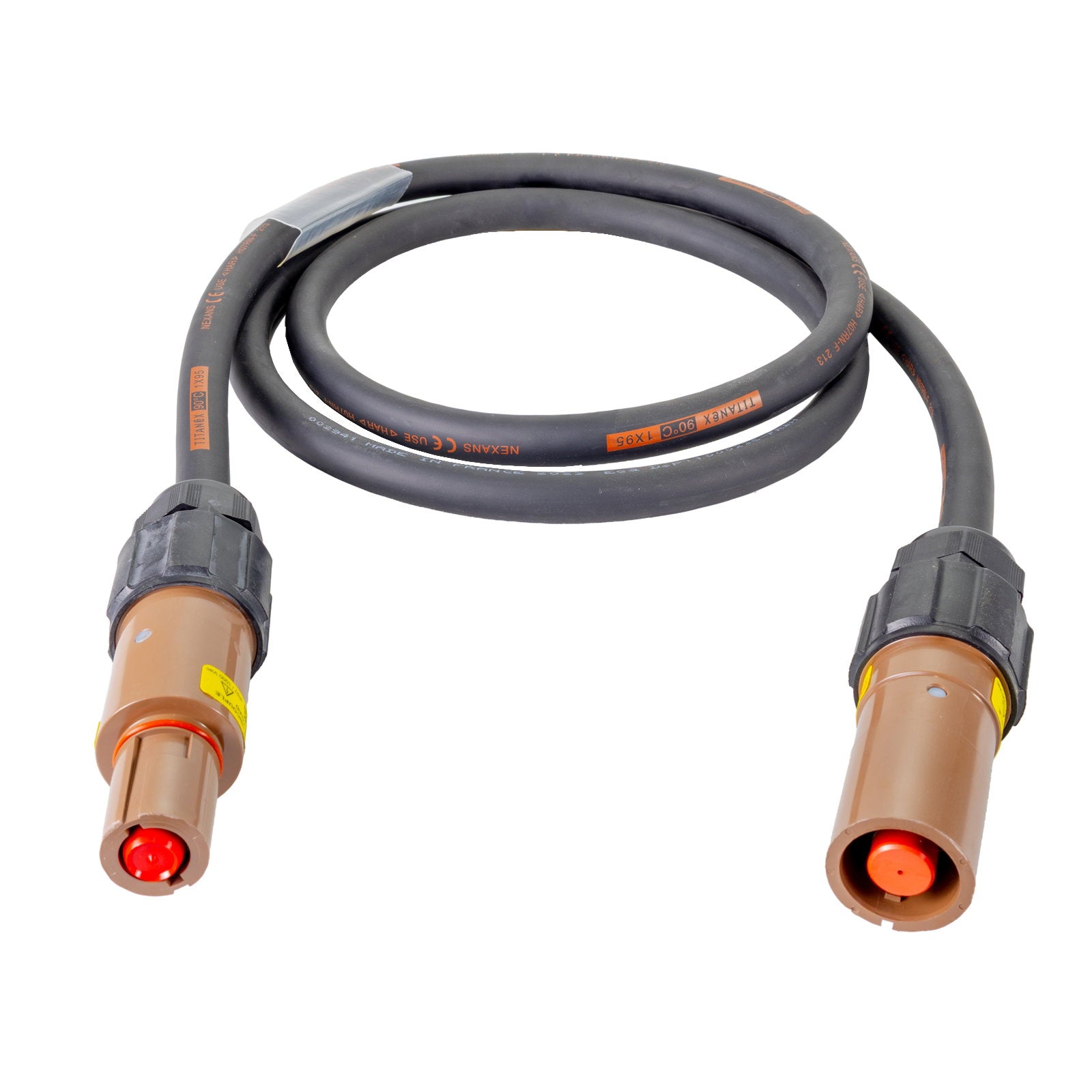 Elumen8 30m 150mm Powerlock Male Source - Female Drain L1 Brown - Back Panel and Connections