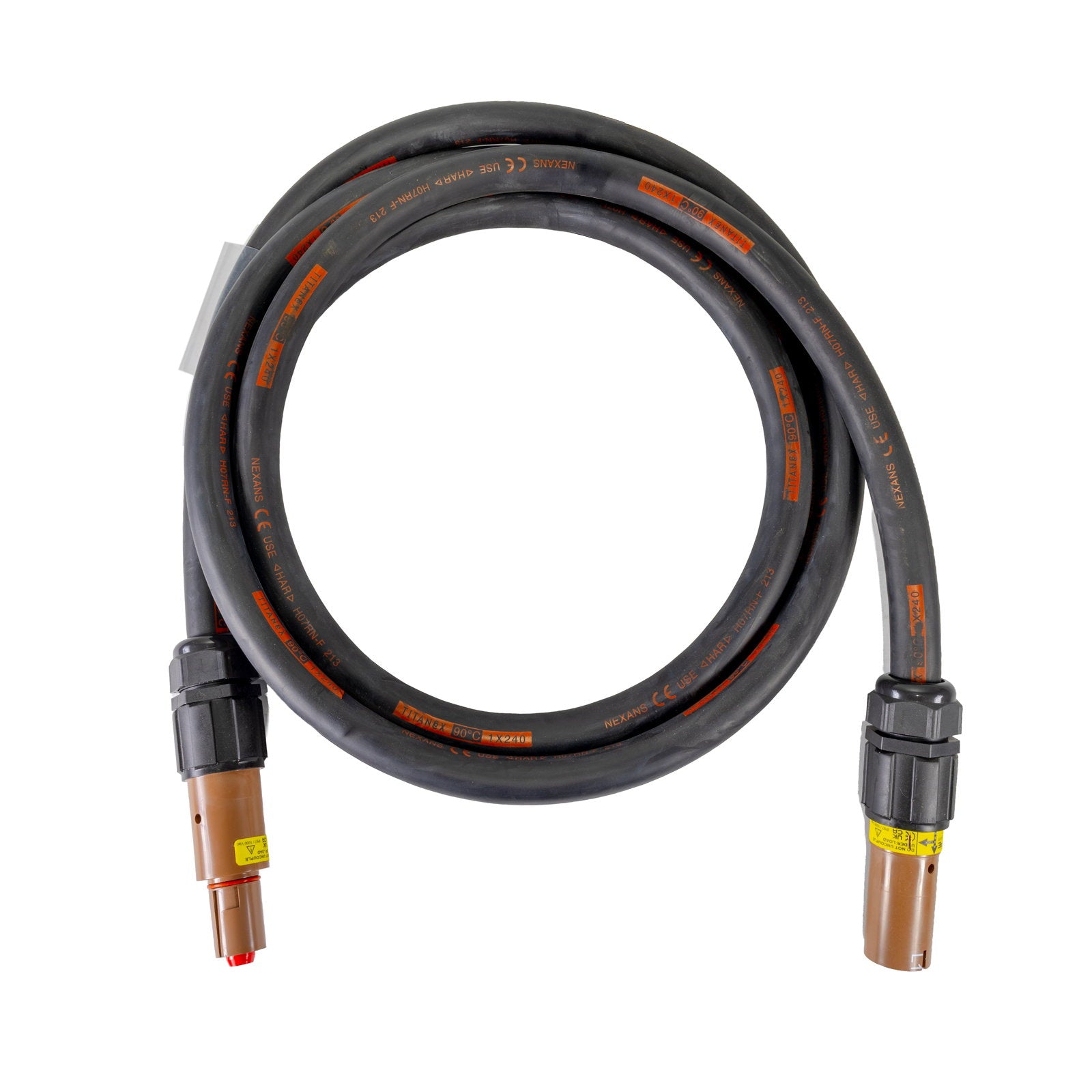 Elumen8 50m 240mm Powerlock Male Source - Female Drain L1 Brown - Main View