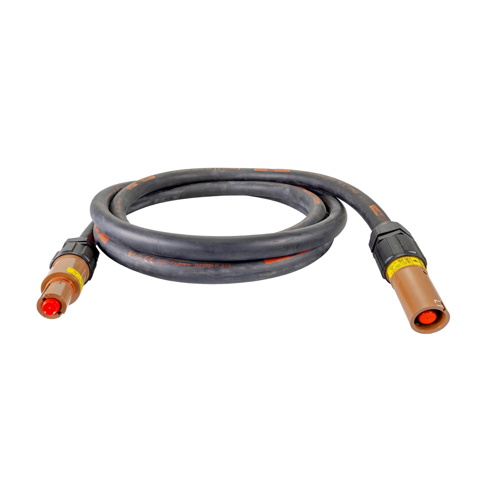 Elumen8 20m 240mm Powerlock Male Source - Female Drain L1 Brown - Main View