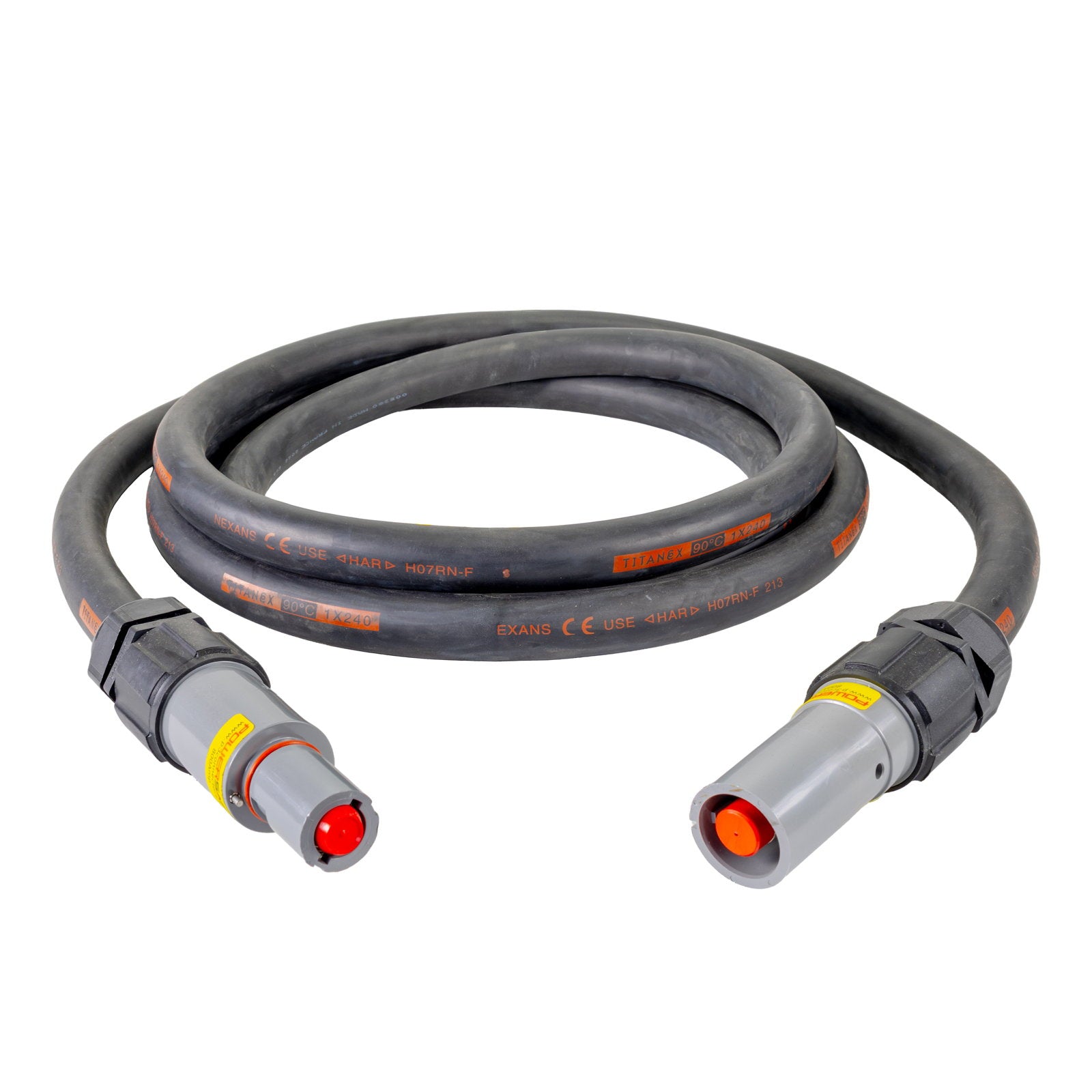 Elumen8 25m 240mm Powerlock Male Source - Female Drain L3 Grey - Alternate View 1