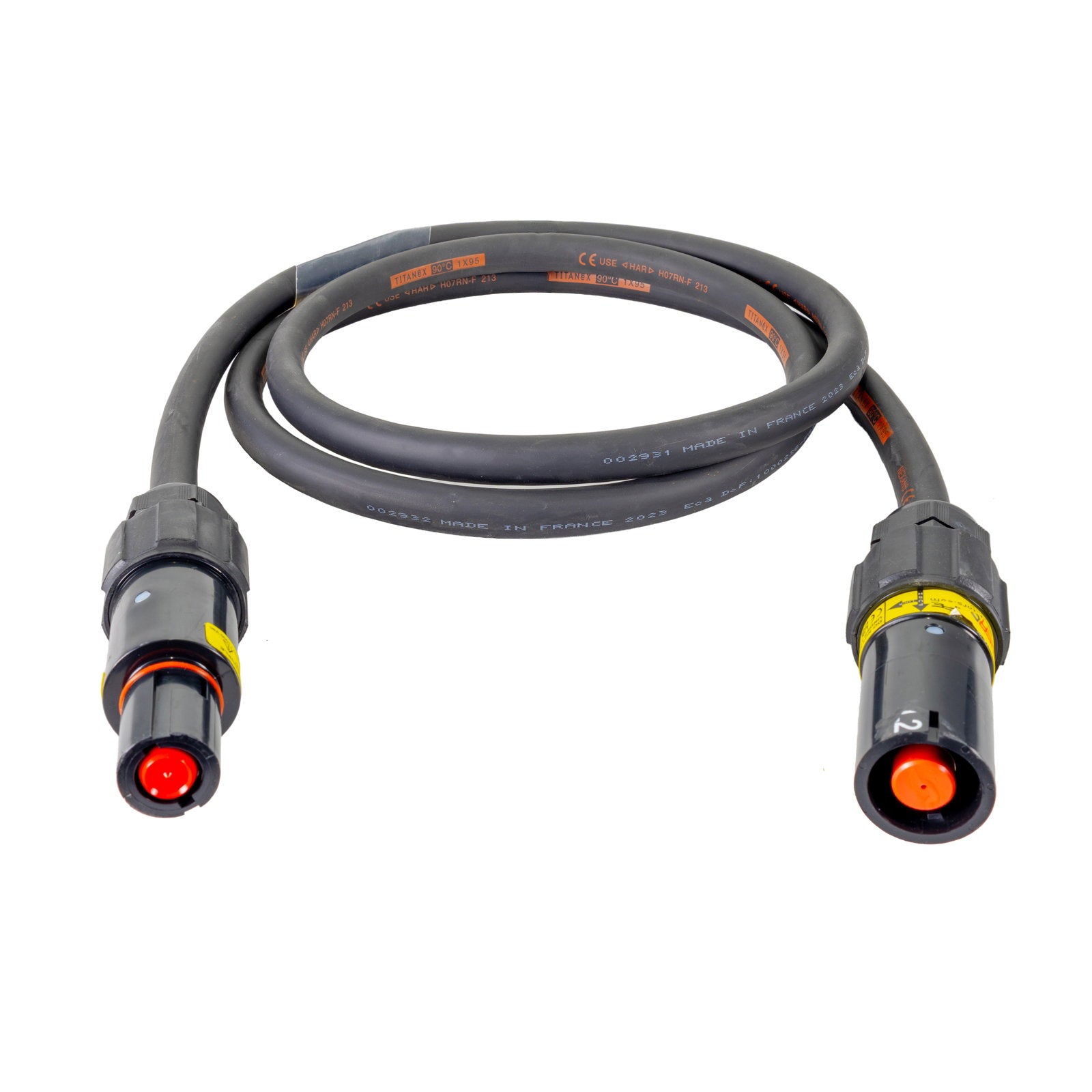 Elumen8 3m 95mm Powerlock Male Source - Female Drain L2 Black - Main View