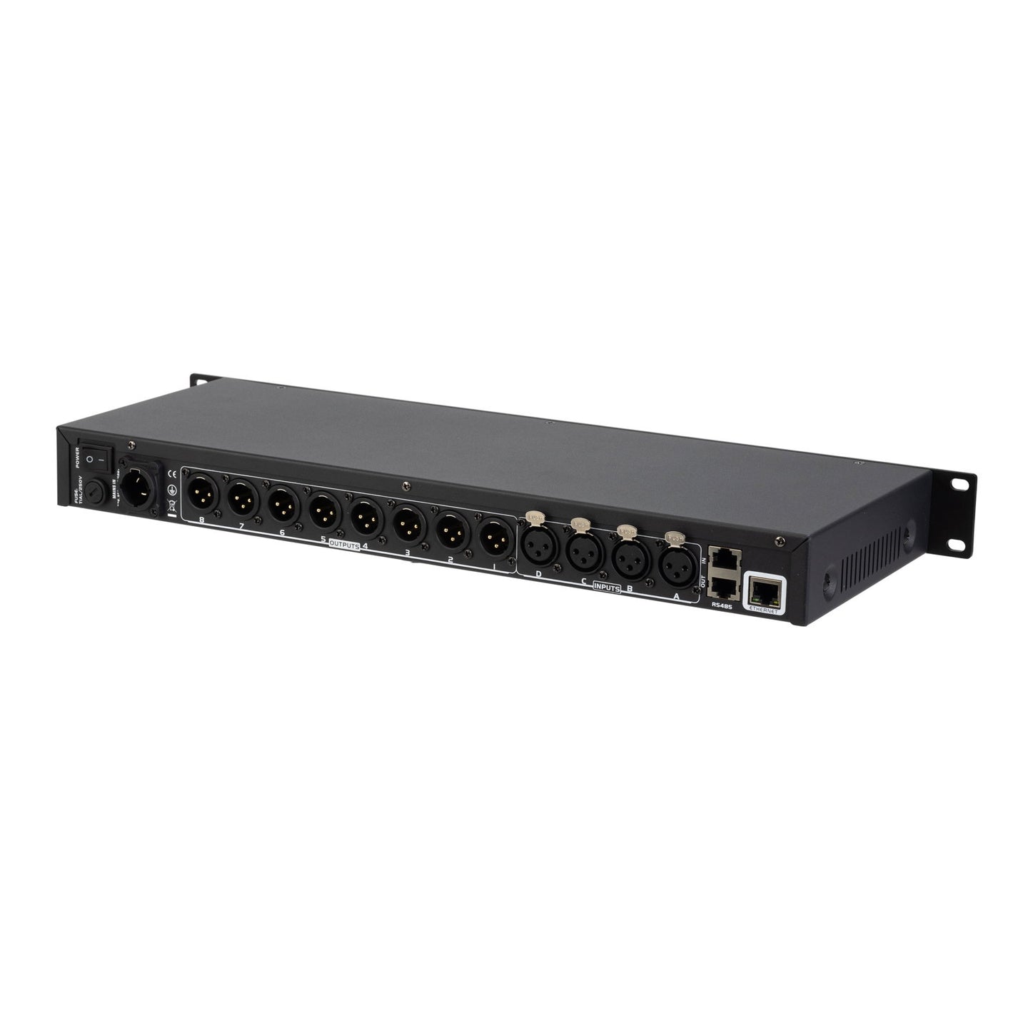 Zenith LSP408 MKII 4 in 8 out Loudspeaker Processor - Back Panel and Connections