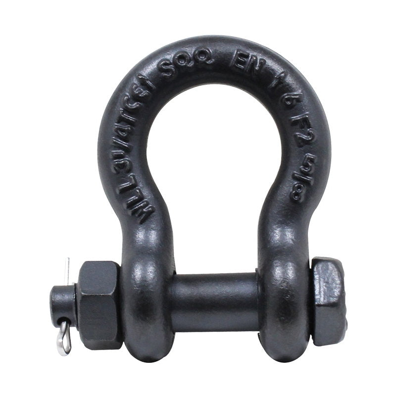 ELLER 3.25 Ton Black Bow Shackle with Safety Pin - Main View