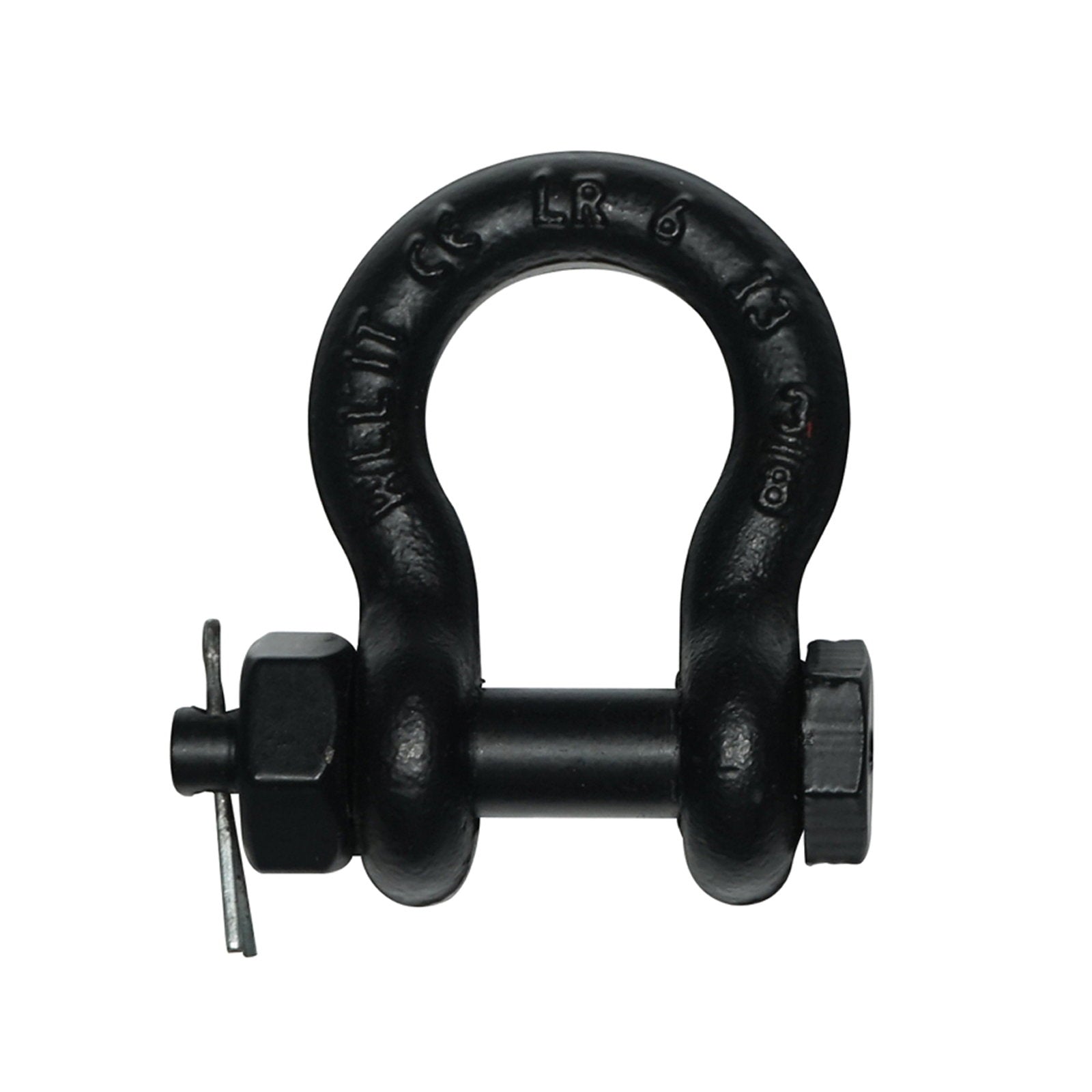 ELLER 1 Ton Black Bow Shackle with Safety Pin - Main View