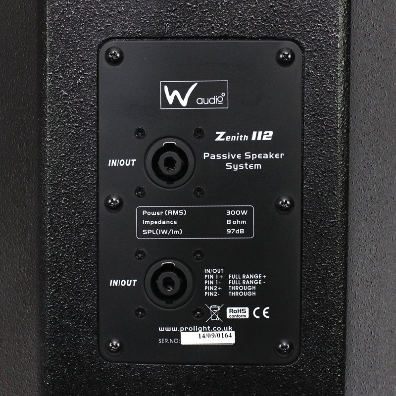 Zenith 112 Speaker - Back Panel and Connections