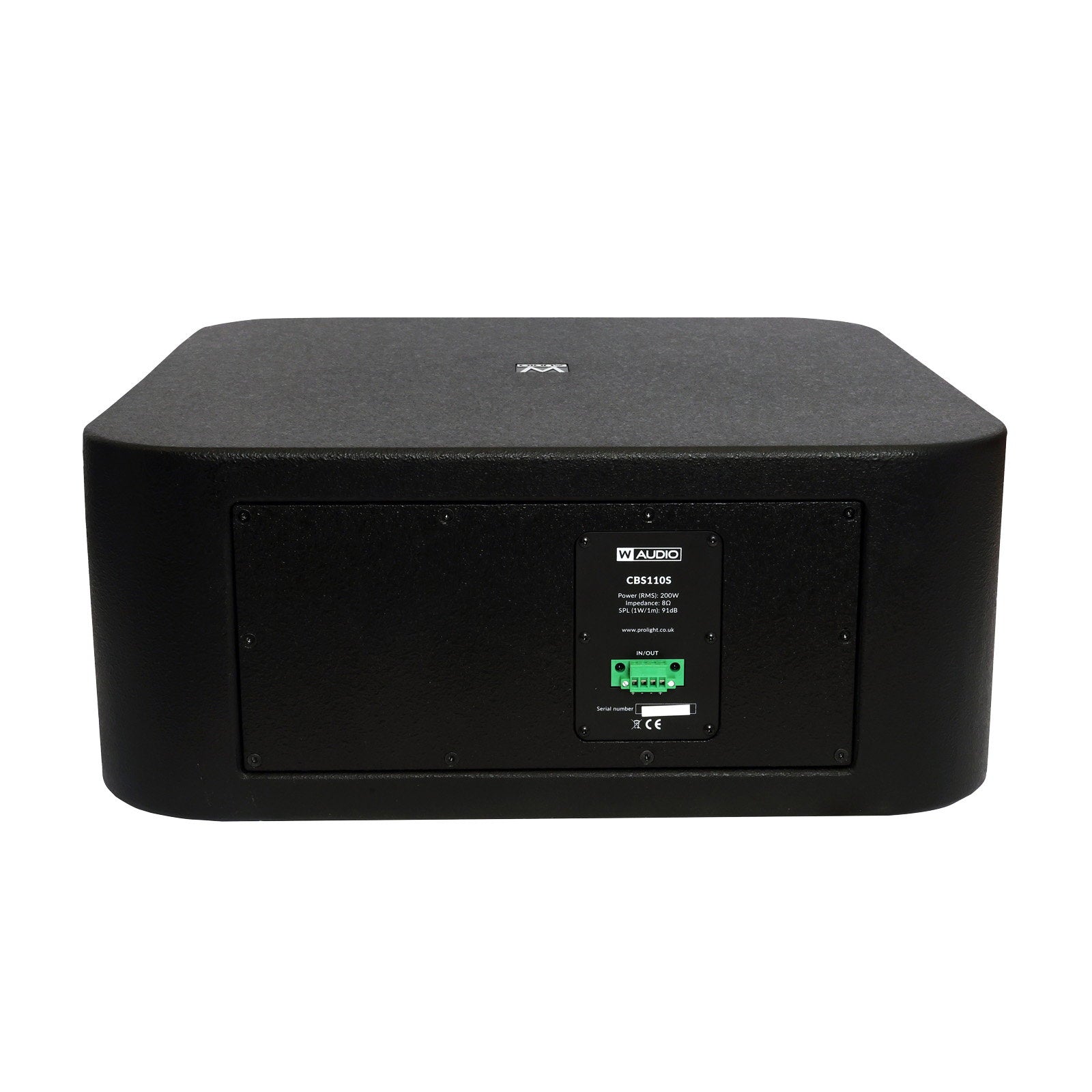 W Audio CBS110S Subwoofer - Back Panel and Connections