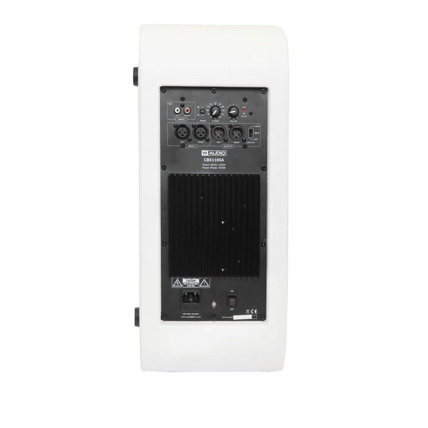 W Audio CBS110SA Powered Subwoofer (White) - Alternate View 1