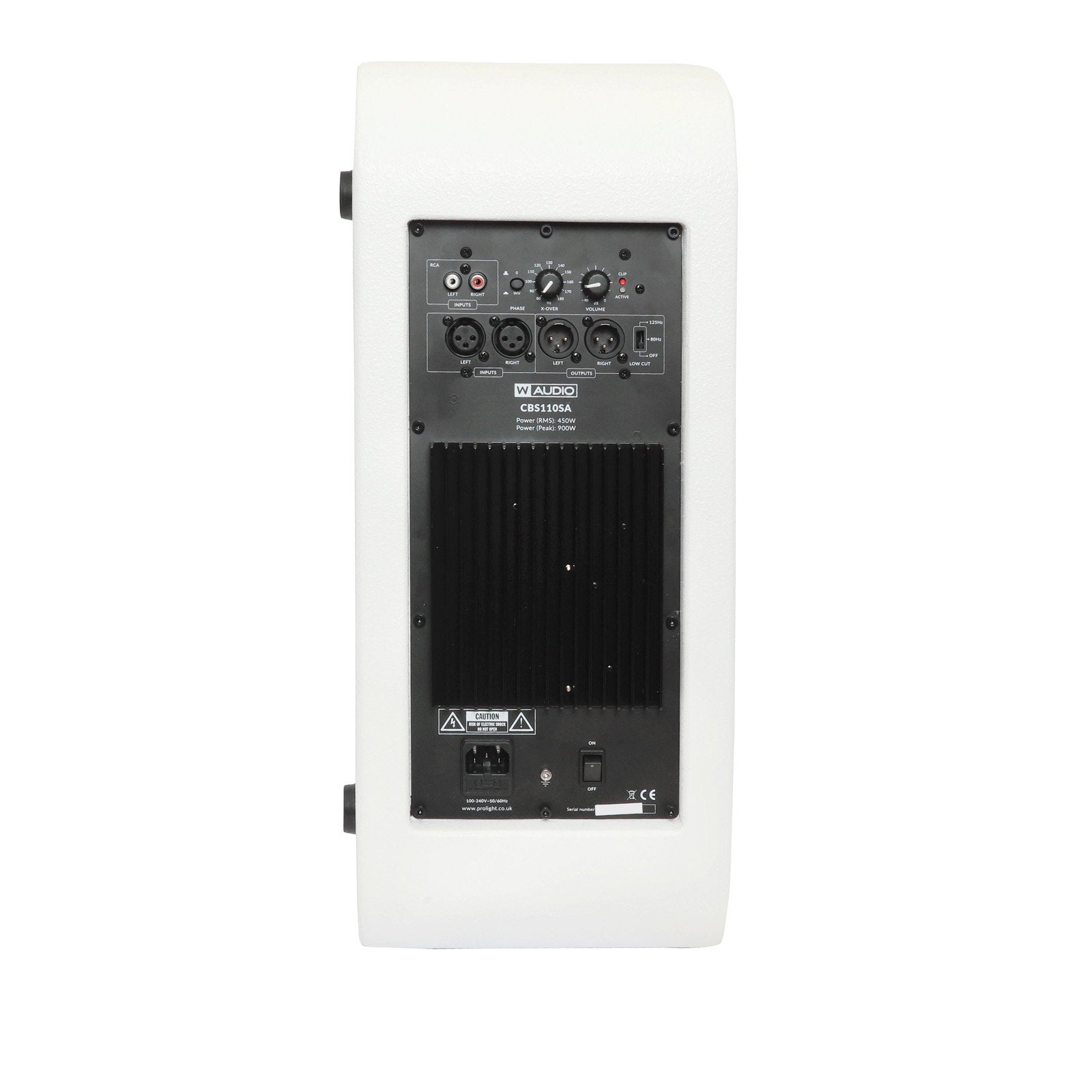 W Audio CBS110SA Powered Subwoofer (White) - Alternate View 1