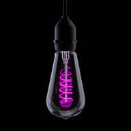 Prolite 4W Dimmable LED ST64 Spiral Funky Filament Lamp BC Pink - Main View