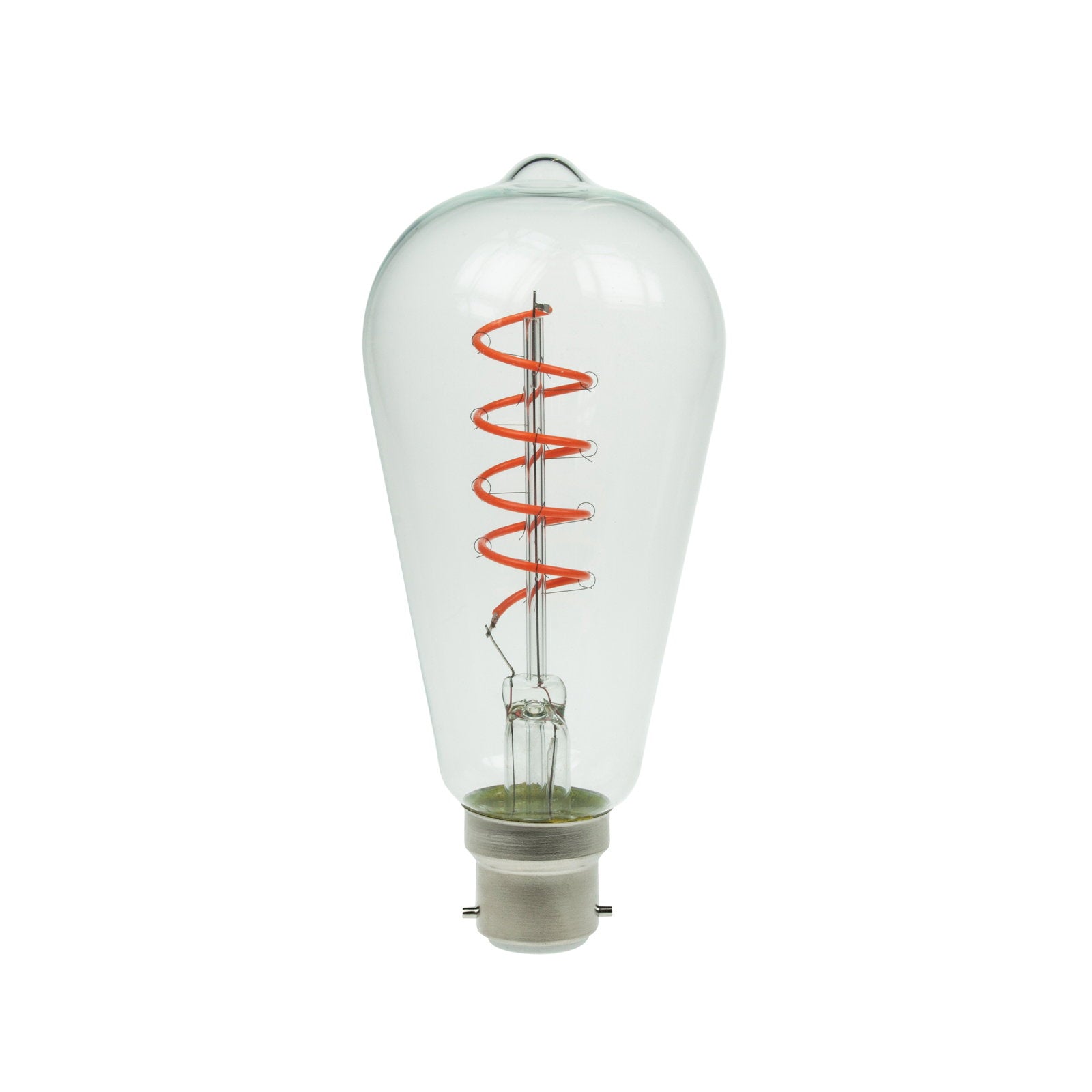 Prolite 4W Dimmable LED ST64 Spiral Funky Filament Lamp BC Red - Alternate View 3