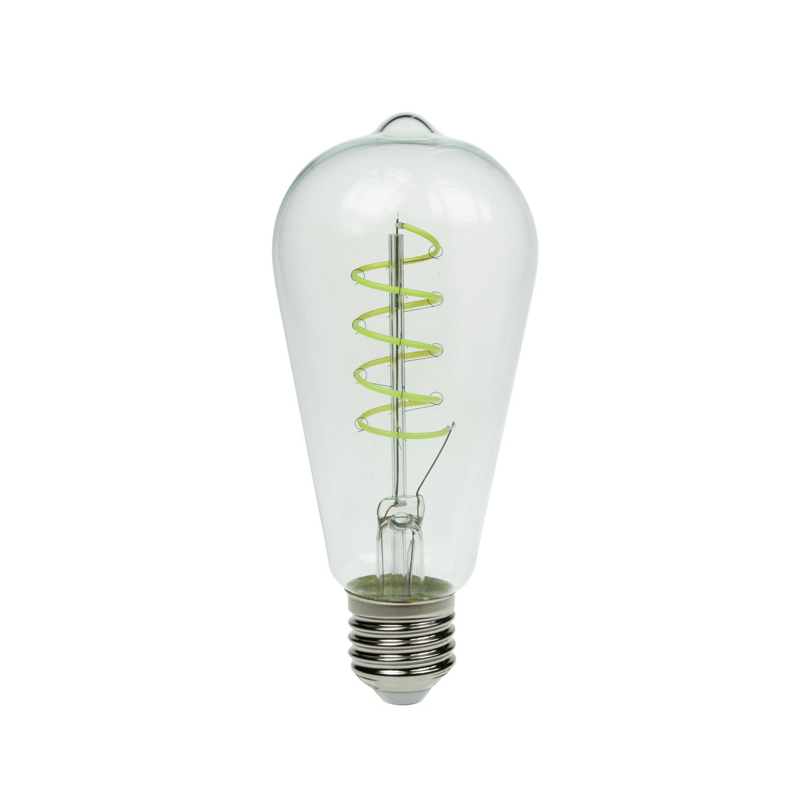 Prolite 4W Dimmable LED ST64 Spiral Funky Filament Lamp ES Green - Alternate View 1