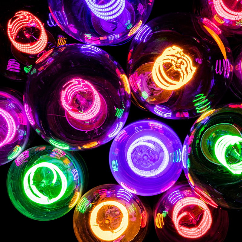 Prolite 4W Dimmable LED ST64 Spiral Funky Filament Lamp ES Pink - Alternate View 1