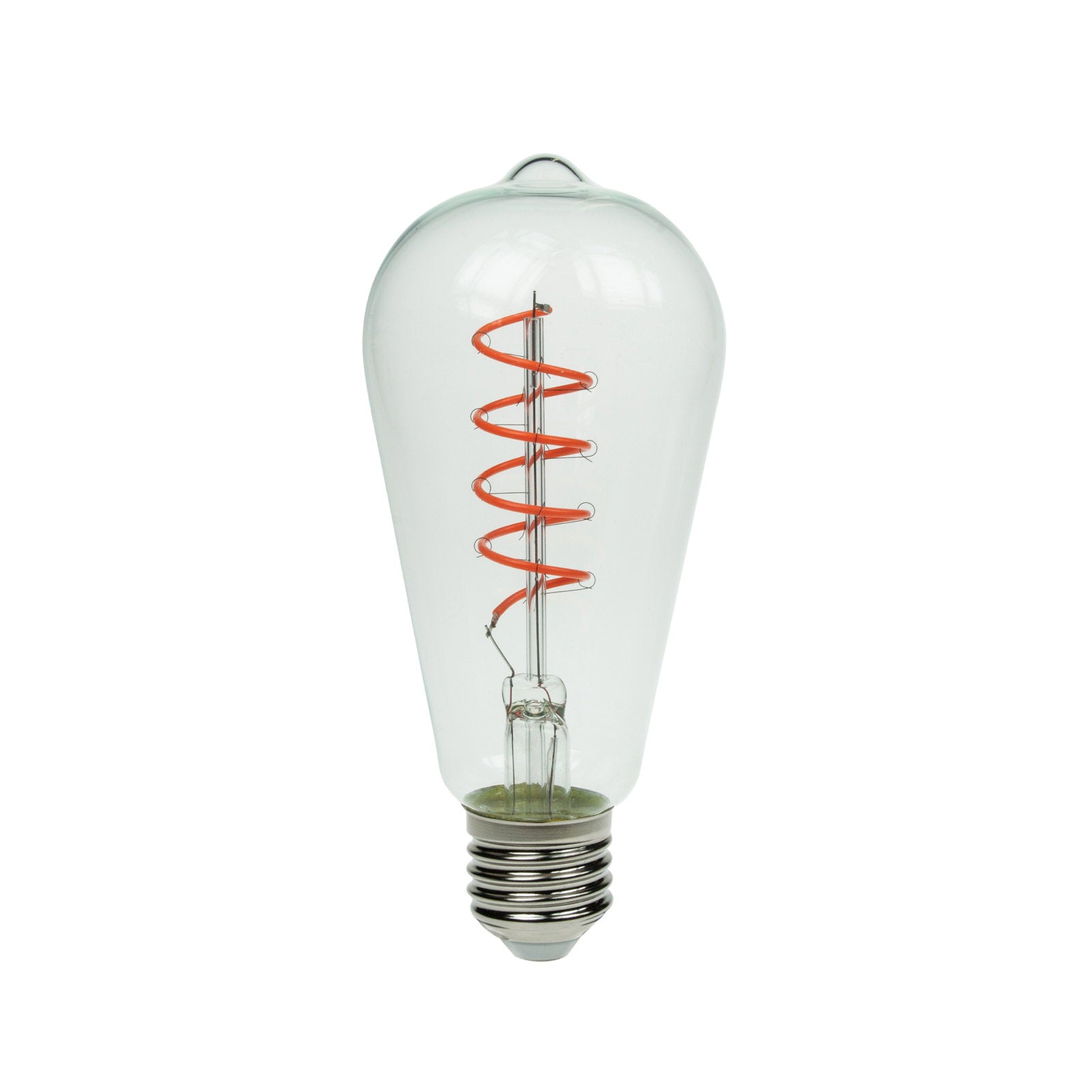 Prolite 4W Dimmable LED ST64 Spiral Funky Filament Lamp ES Red - Main View