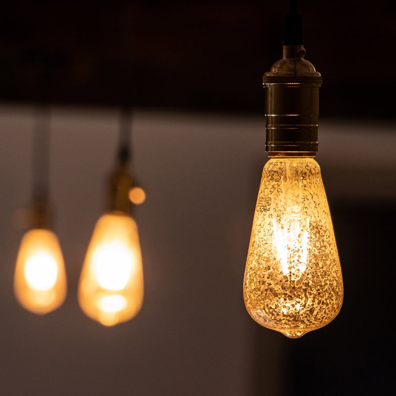 Prolite 4W Dimmable LED ST64 Crackle Filament Lamp 2100K ES - Alternate View 3