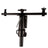 Equinox Black 3 Section Lighting Stand - Back Panel and Connections