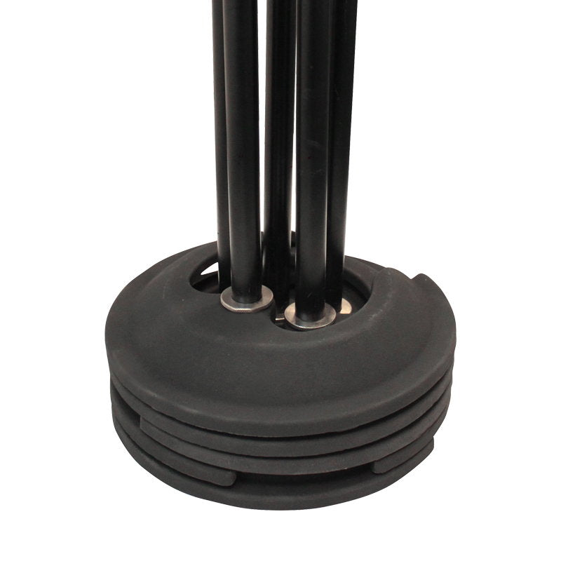 W Audio Microphone Stand With Round Stacking Base - Back Panel and Connections