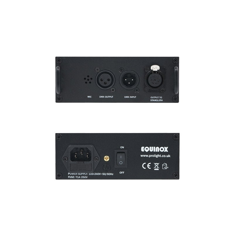 Equinox Starcloth Controller MKII (EQLED12N/025N/150N) - Back Panel and Connections