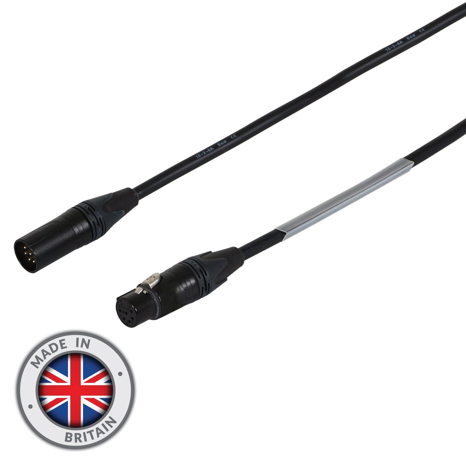 LEDJ 10m 6-Pin XLR MKII Starcloth Extension Cable - Alternate View 1